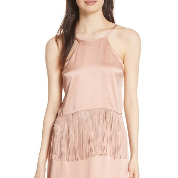 ⚡️[Tracy Reese] 💋 Fringed Silk Halter Top in Pink - Picture 2 of 9